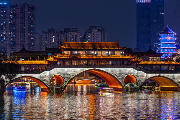 Anshun Bridge Chengdu nightlife