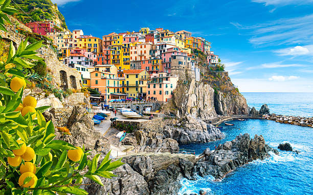 Manarola Cinque Terre night reflection