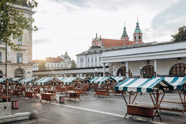 Ljubljana Central Market Plecnik colonnades