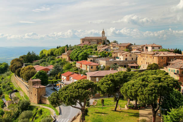 Montalcino fortress hilltop Brunello wine Tuscany