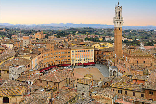 Siena Piazza del Campo medieval city Tuscany
