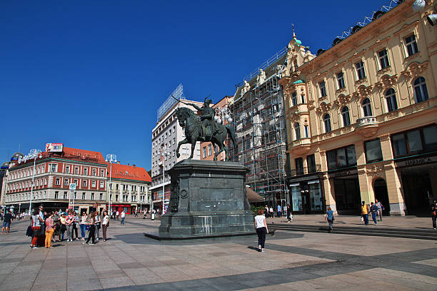 Ban Jelacic Square Zagreb main square tram