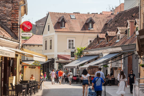 Tkalciceva Street Zagreb pedestrian cafe bar street